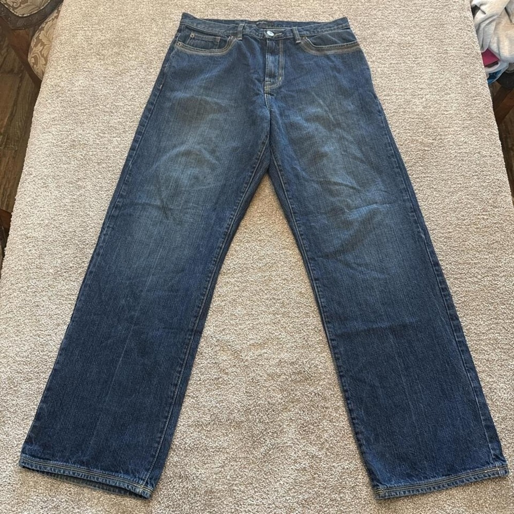 Vintage Sean John Baggie Jeans embroidered Pockets Hip Hop Y2K Denim